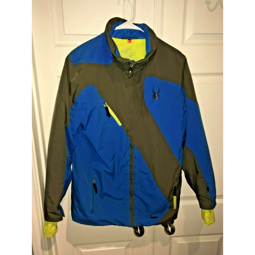 SPYDER Leader Winter Ski Jacket Bright Green/Black Boy's Kid's Size: 20